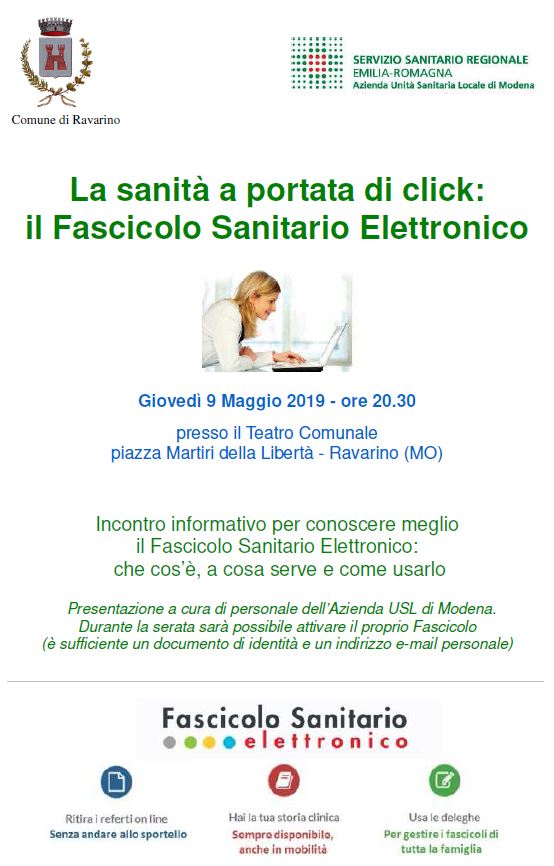 A Ravarino un incontro sul Fascicolo sanitario elettronico