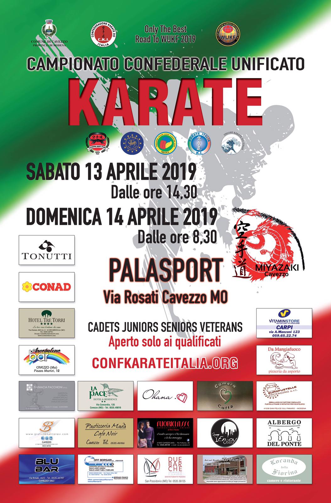 A Cavezzo il campionato nazionale di karate